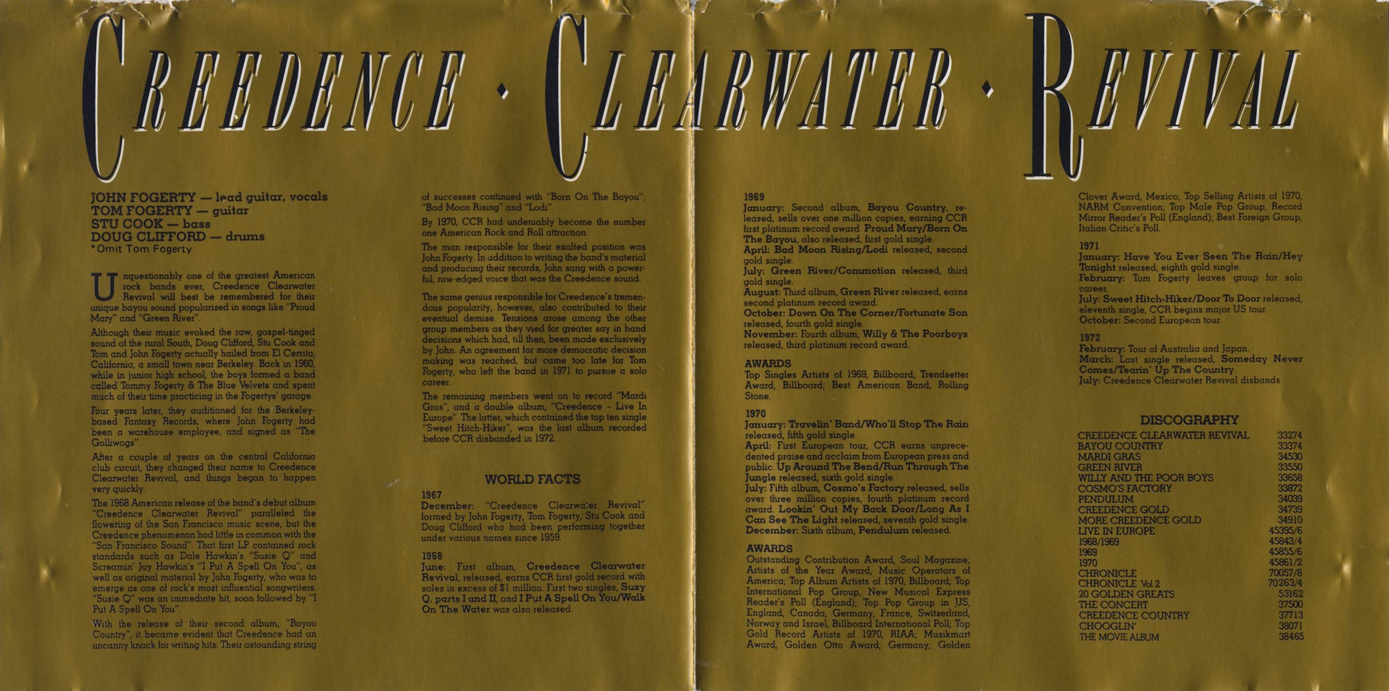 Creedence Clearwater Revival 24 Classic Hits 21st Anniversary : Booklet